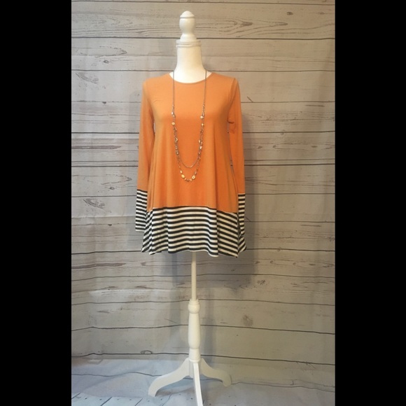 Tops - SALE!! Sollid & Stripped Contrast Long Sleeve Top